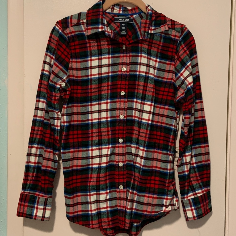 Red & Green Button Down Shirt